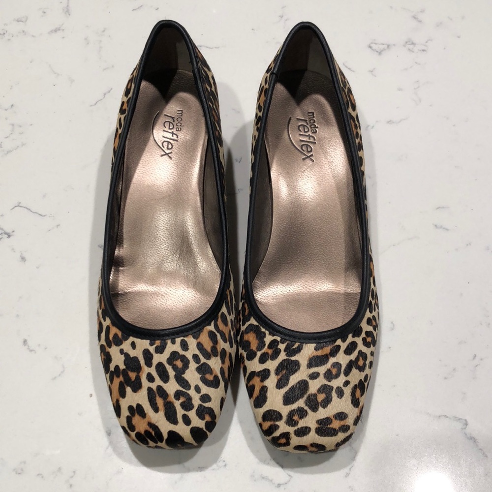 Calf Print Wedges, size 9